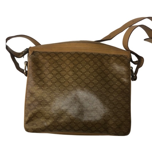 Vintage Celine Triomphe Macadam Crossbody Bag Coated Canvas/Leather - Picture 2 of 9